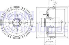 Delphi BF468 - Тормозной барабан autospares.lv