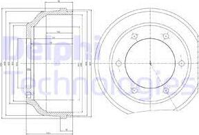 Delphi BF467 - Тормозной барабан autospares.lv