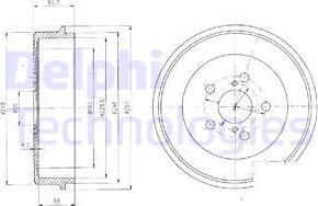 Delphi BF405 - Тормозной барабан autospares.lv