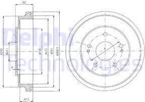 Delphi BF419 - Тормозной барабан autospares.lv