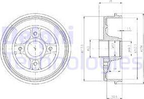 Delphi BF480 - Тормозной барабан autospares.lv