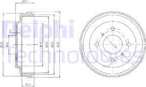 Delphi BF481 - Тормозной барабан autospares.lv