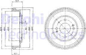 Delphi BF482 - Тормозной барабан autospares.lv