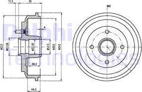 Delphi BF487 - Тормозной барабан autospares.lv