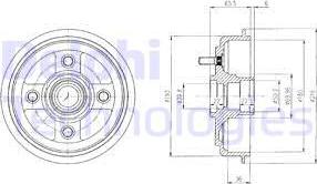 Delphi BF434 - Тормозной барабан autospares.lv