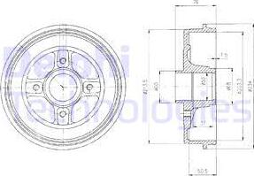 Delphi BF427 - Тормозной барабан autospares.lv