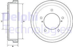 Delphi BF544 - Тормозной барабан autospares.lv