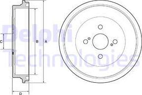 Delphi BF560 - Тормозной барабан autospares.lv