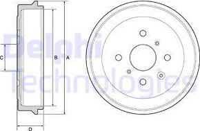 Delphi BF506 - Тормозной барабан autospares.lv