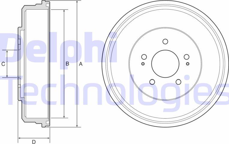 Delphi BF586 - Тормозной барабан autospares.lv