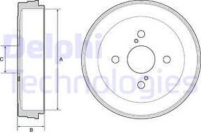 Delphi BF534 - Тормозной барабан autospares.lv