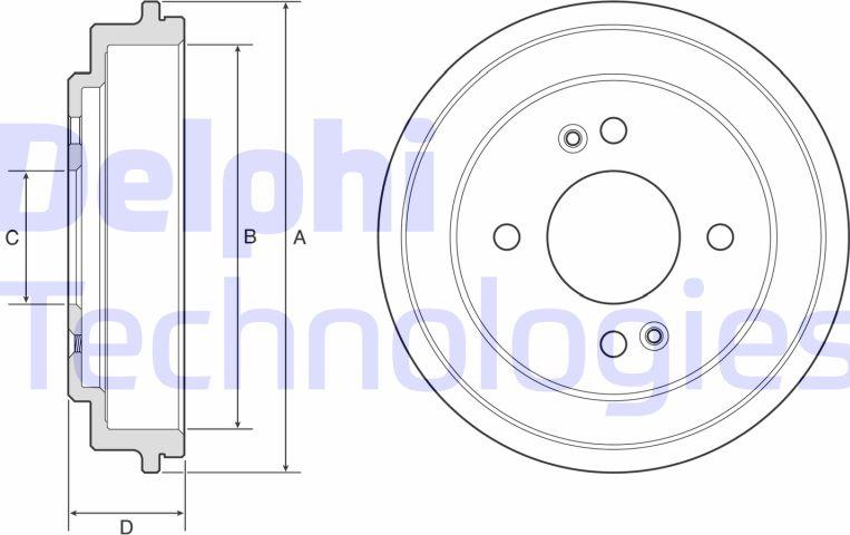 Delphi BF612 - Тормозной барабан autospares.lv