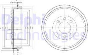 Delphi BF169 - Тормозной барабан autospares.lv