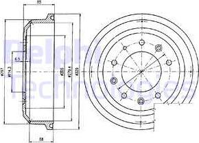 Delphi BF82 - Тормозной барабан autospares.lv