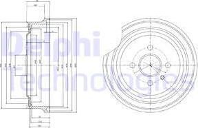 Delphi BF367 - Тормозной барабан autospares.lv