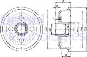 Delphi BF329 - Тормозной барабан autospares.lv