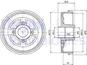 Delphi BF372 - Тормозной барабан autospares.lv