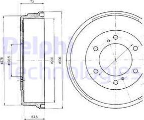 Delphi BF241 - Тормозной барабан autospares.lv