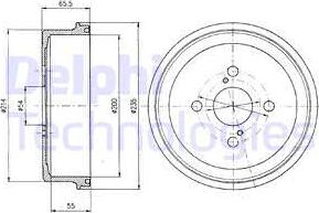 Delphi BF250 - Тормозной барабан autospares.lv