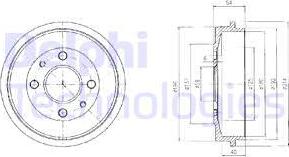 Delphi BF200 - Тормозной барабан autospares.lv