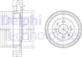 Delphi BF280 - Тормозной барабан autospares.lv