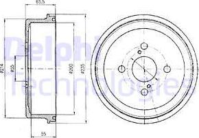 Delphi BF278 - Тормозной барабан autospares.lv