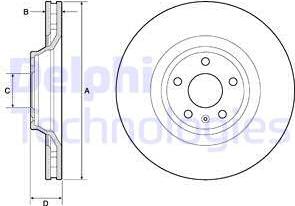 Delphi BG9955 - Тормозной диск autospares.lv