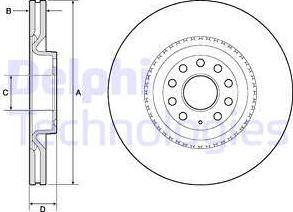 Delphi BG9952 - Тормозной диск autospares.lv