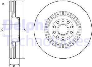 Delphi BG9957 - Тормозной диск autospares.lv