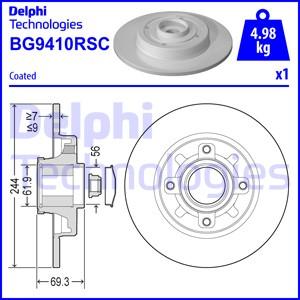 Delphi BG9410RSC - Тормозной диск autospares.lv