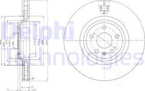 Delphi BG9054 - Тормозной диск autospares.lv