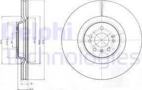 Delphi BG9060 - Тормозной диск autospares.lv