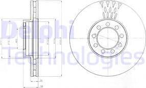 Delphi BG9062 - Тормозной диск autospares.lv