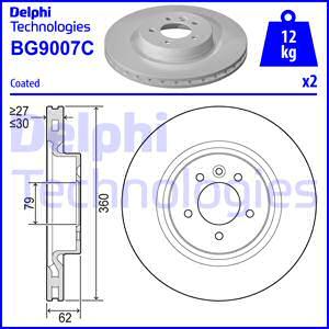 Delphi BG9007C-18B1 - Тормозной диск autospares.lv