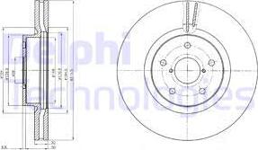 Delphi BG9084 - Тормозной диск autospares.lv
