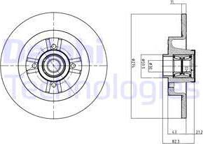 Delphi BG9030RSC - Тормозной диск autospares.lv