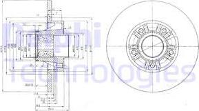 Delphi BG9031RSC - Тормозной диск autospares.lv