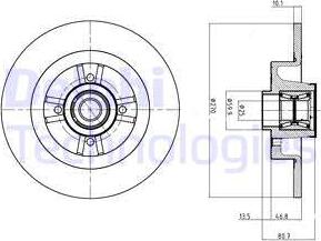 Delphi BG9032RSC - Тормозной диск autospares.lv