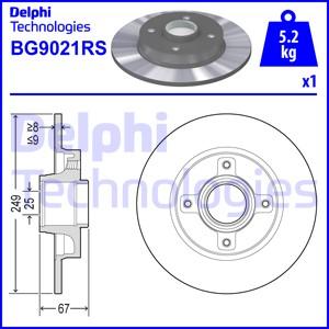 Delphi BG9021RS - Тормозной диск autospares.lv