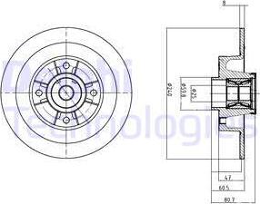 Delphi BG9028RSC - Тормозной диск autospares.lv