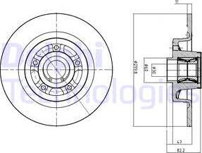 Delphi BG9027RS - Тормозной диск autospares.lv