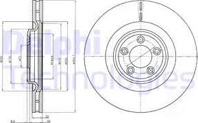 Delphi BG9071C - Тормозной диск autospares.lv