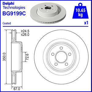 Delphi BG9199C - Тормозной диск autospares.lv