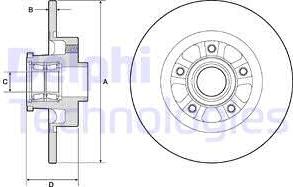 Delphi BG9190RSC - Тормозной диск autospares.lv