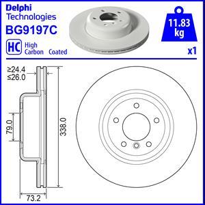 Delphi BG9197C - Тормозной диск autospares.lv