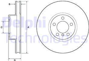 Delphi BG9141C - Тормозной диск autospares.lv