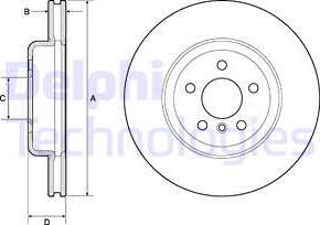 Delphi BG9154C-19B1 - Тормозной диск autospares.lv