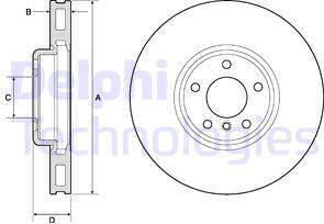 Delphi BG9156C - Тормозной диск autospares.lv