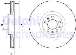 Delphi BG9151C - Тормозной диск autospares.lv