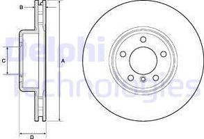 Delphi BG9157C - Тормозной диск autospares.lv